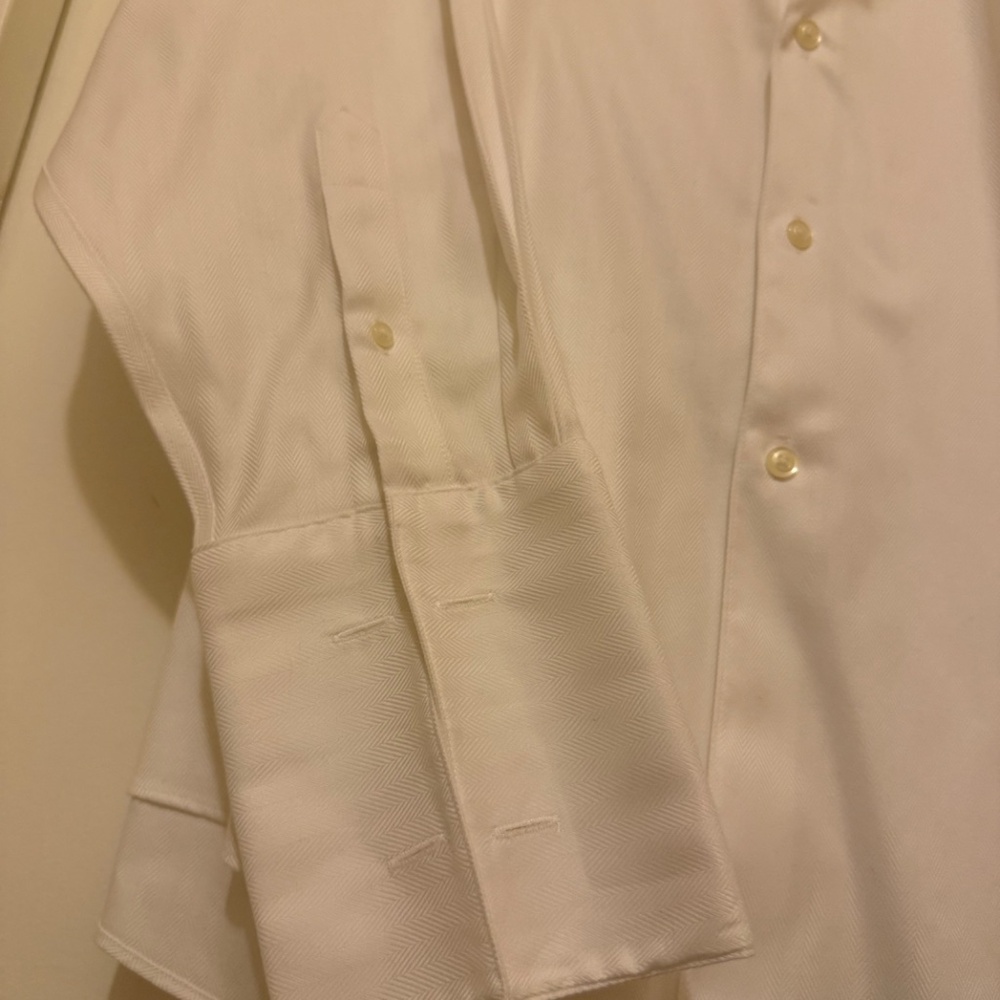 PERFECT CONDITION, PRONO UHOMO WHITE TUXEDO SHIRT, SIZE 17 1/2 34/35 - Picture 4 of 6